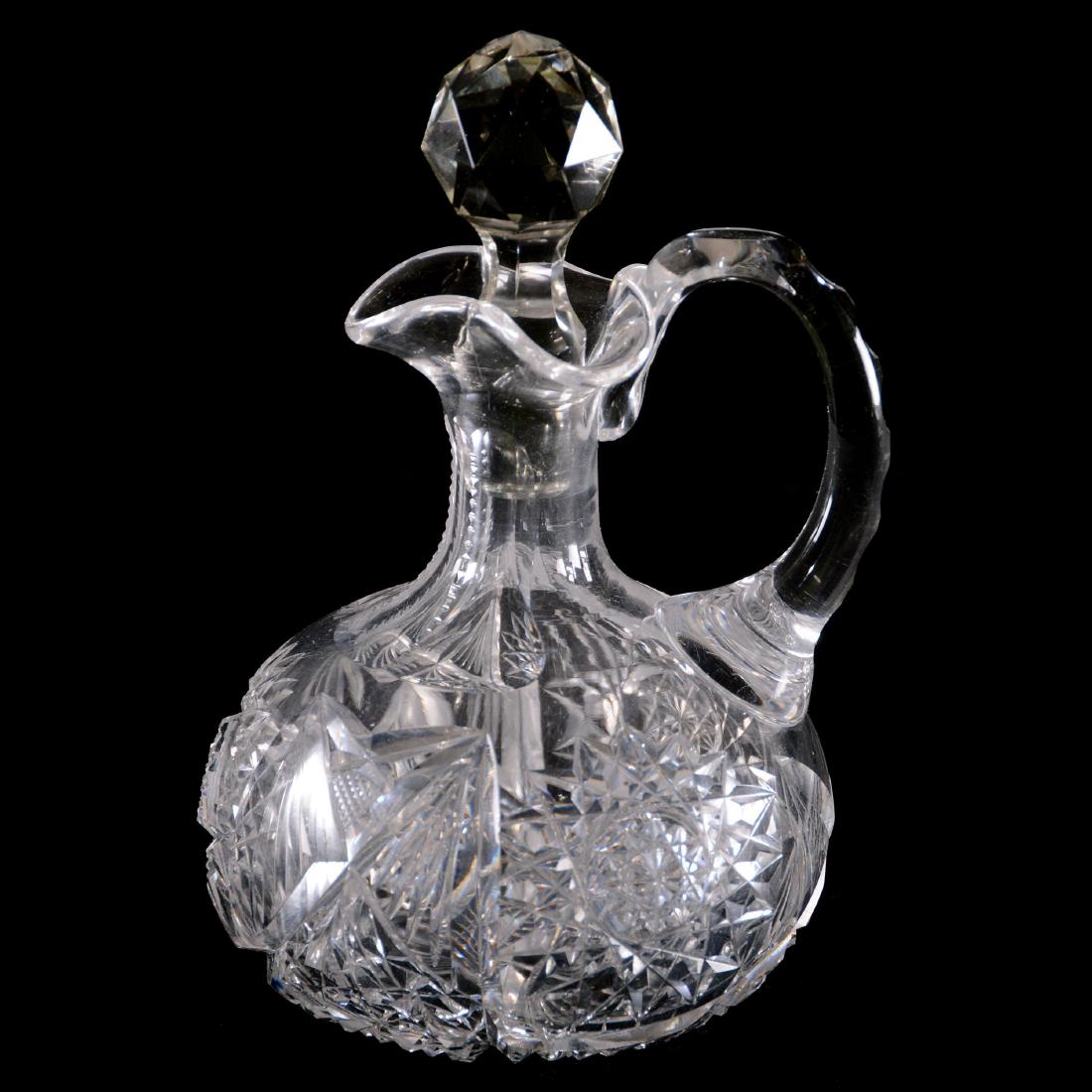 Cruet Bottle - American Brilliant Cut Glass - 6"X3.75" (1 of 3)