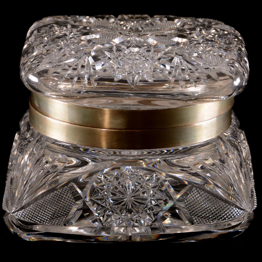 Jewel Box- American Brilliant Cut Glass -4"X5.5"X5.5" (1 of 4)