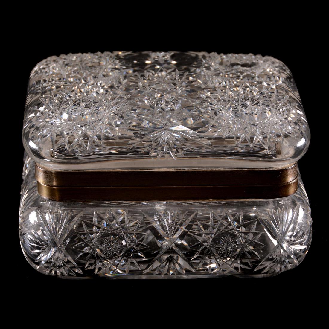 Jewel Box - American Brilliant Cut Glass - 3.5"X6"X5" (1 of 6)