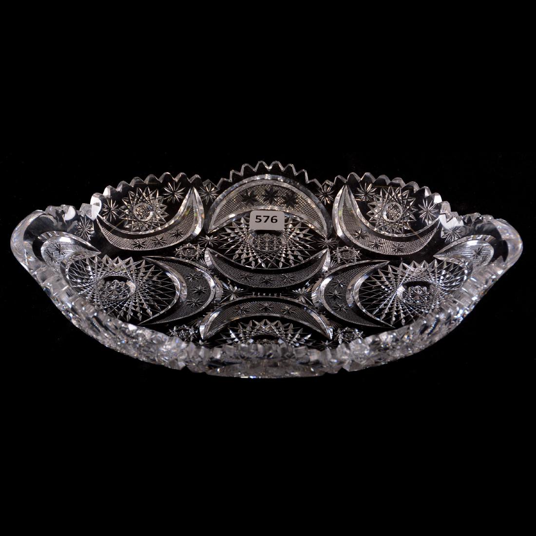 Tray -American Brilliant Cut Glass - 12" X 8.5" (1 of 2)