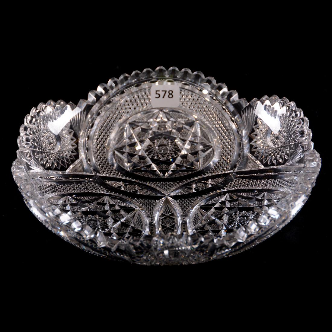 Bowl - American Brilliant Cut Glass - 2" X 9" (1 of 2)