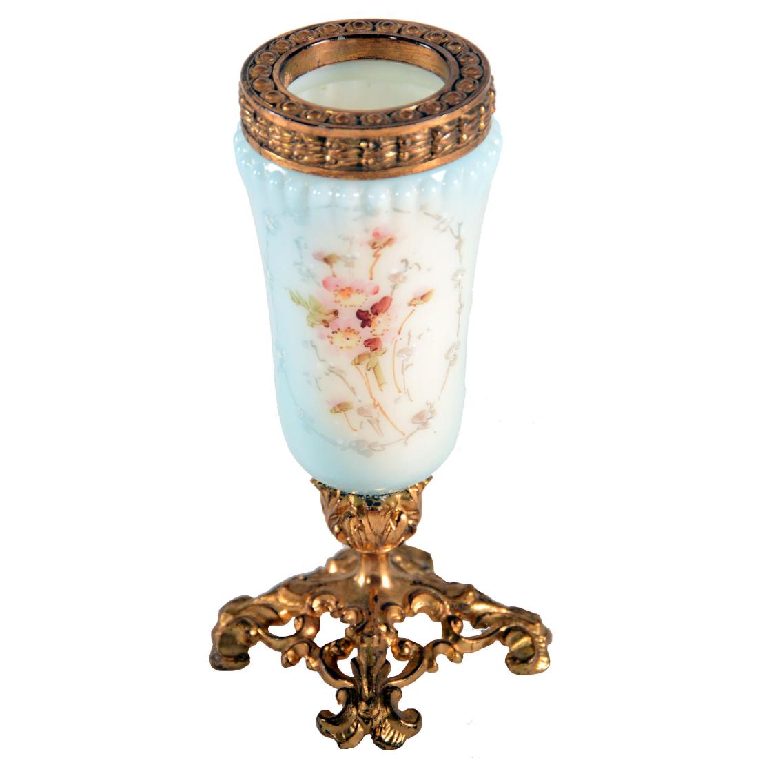 Pedestal Bud Vase - Unmarked Wave Crest - 5" X 2" (1 of 3)