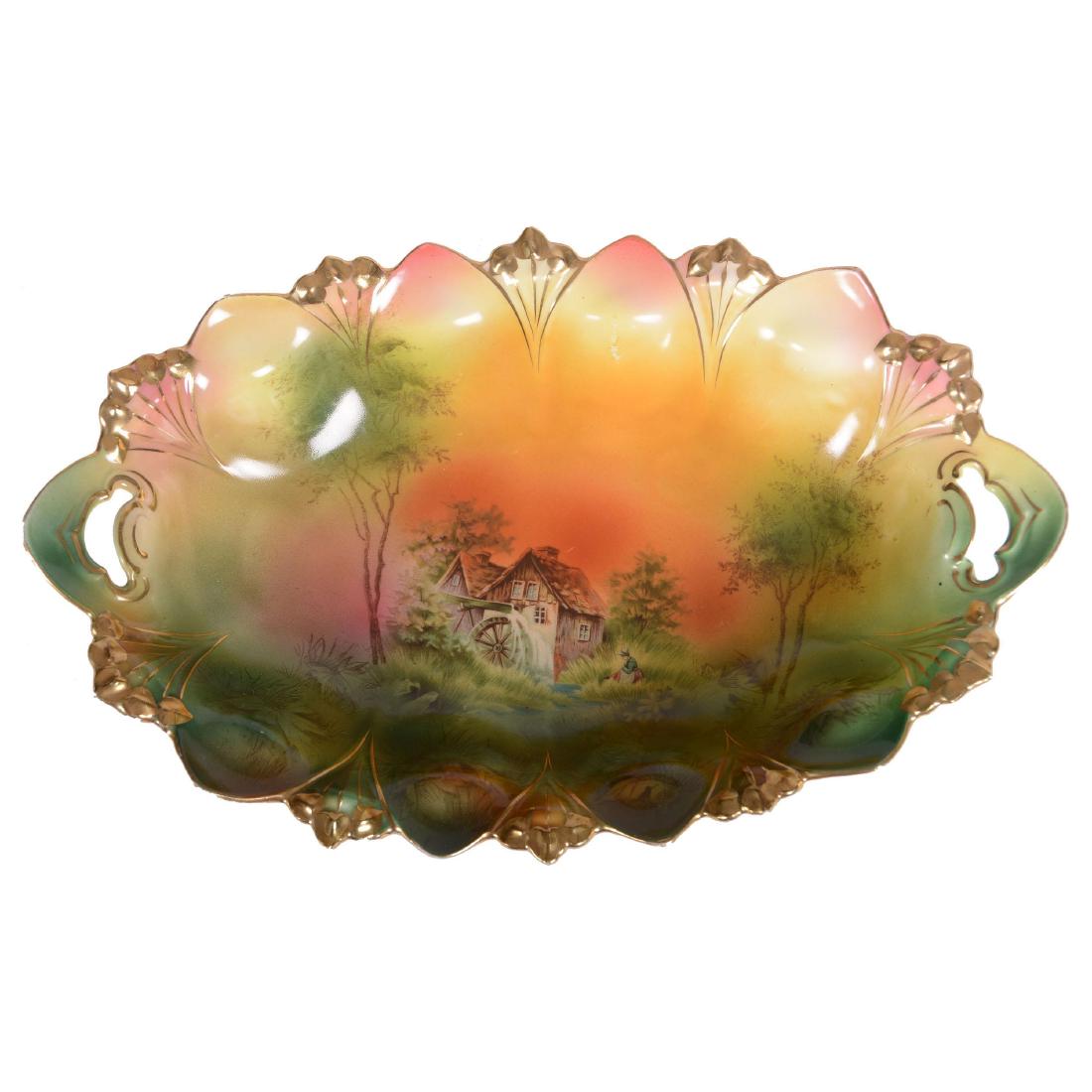 Bread Bowl - Unmarked Prussia - 13" X 8.5" (1 of 3)