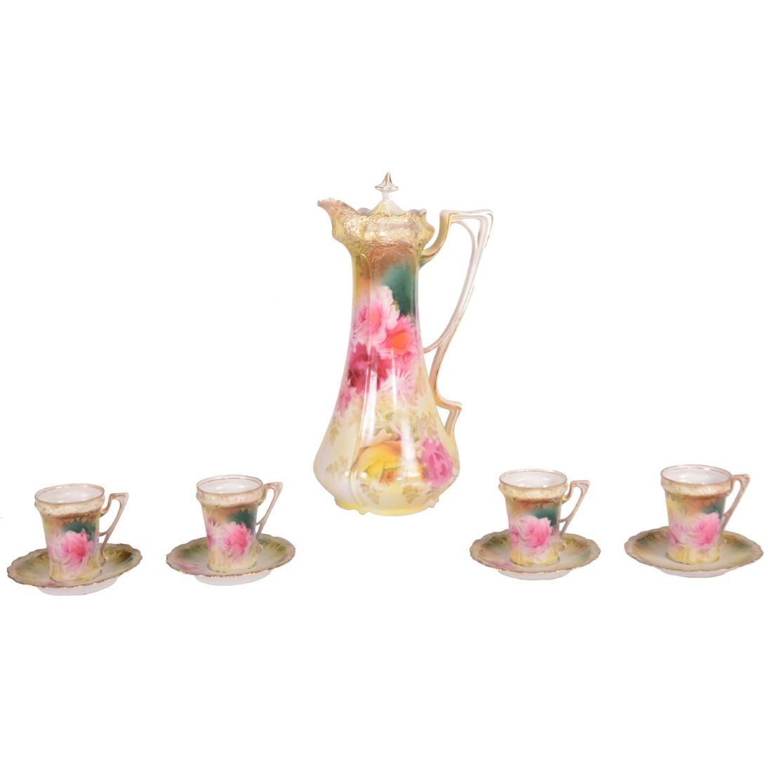 Chocolate Set - Unmarked Prussia - 11.5" Pot (1 of 5)