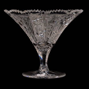 Tazza -7.75" X 9" - Signed Tuthill Primrose Pattern: Tazza -7.75" X 9" - Signed Tuthill Primrose Pattern with Pattern Cut Foot - ABCG