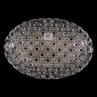 Oval Dish - 8" X 5.5" - Completely Cut: Oval Dish - 8" X 5.5" - Completely Cut Harvard Type Pattern - ABCG