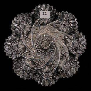 Plate - 7" - Signed Libbey Lenox Pattern: Plate - 7" - Signed Libbey Lenox Pattern (AKA Comet) - ABCG