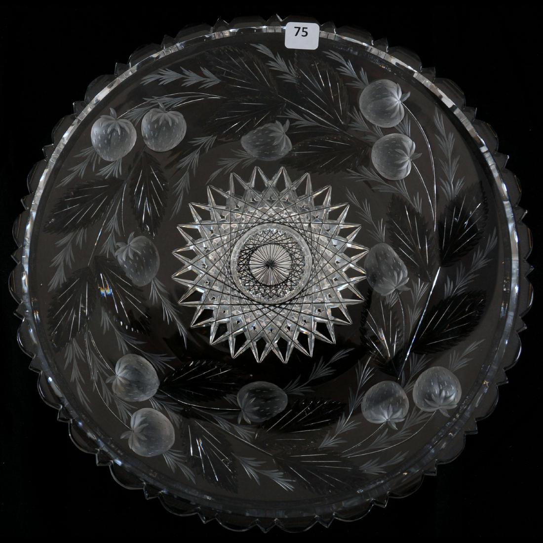 Round Tray - 13.5" - Signed Hawkes Gravic Glass (1 of 3)