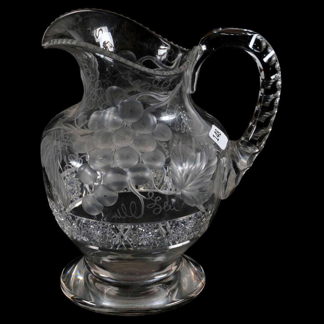 Pedestal Pitcher - 8.75" - Signed Tuthill (1 of 4)