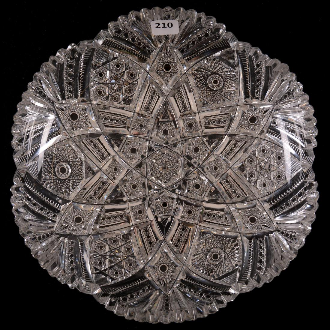 Low Bowl - 2" X 10" - Fan Border Pattern: Low Bowl - 2" X 10" - Fan Border Pattern Designed by W.C. Anderson - Patented 1897 - Part of Set Exactly as Featured in Rarities by Wiener & Lipkowitz, Page 105 - ABCG - Matches Lot #211 - UPDATE