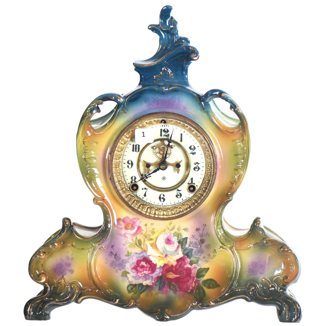 Royal Bonn Mantel Clock - 15" X 13" (1 of 3)