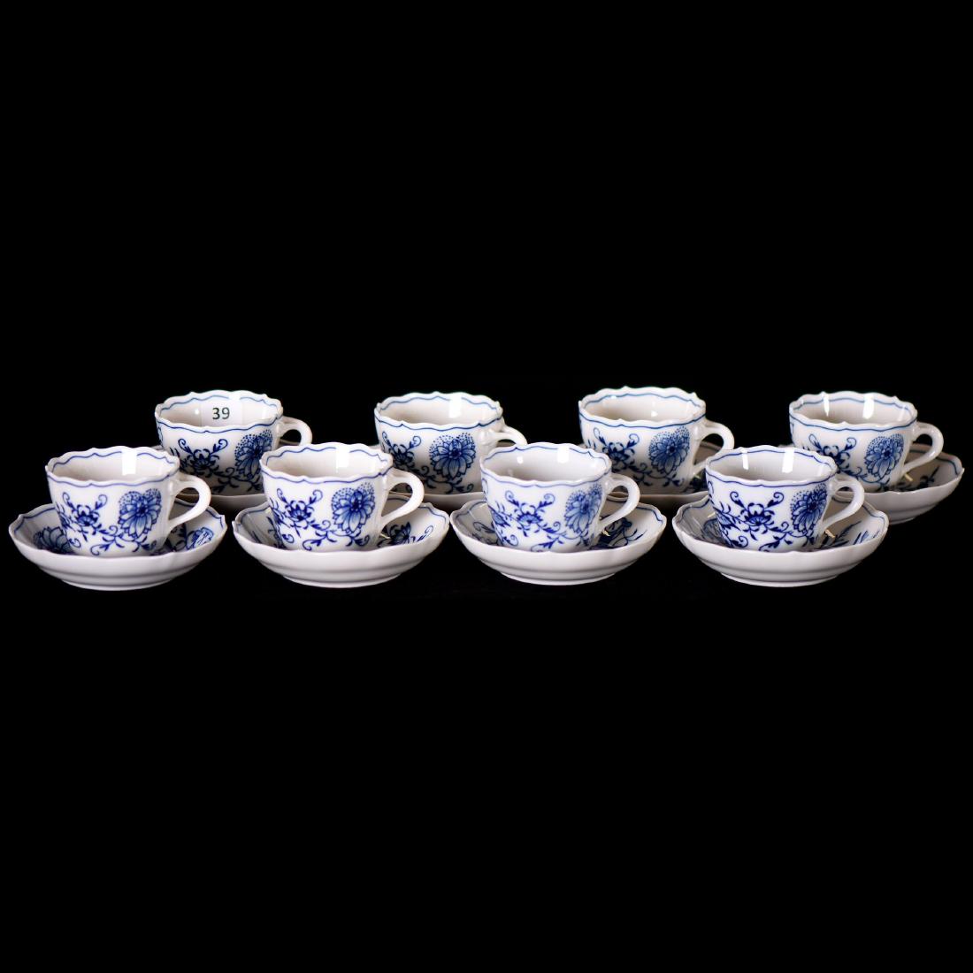 (8) Meissen Blue Onion Cups and Saucers (1 of 2)