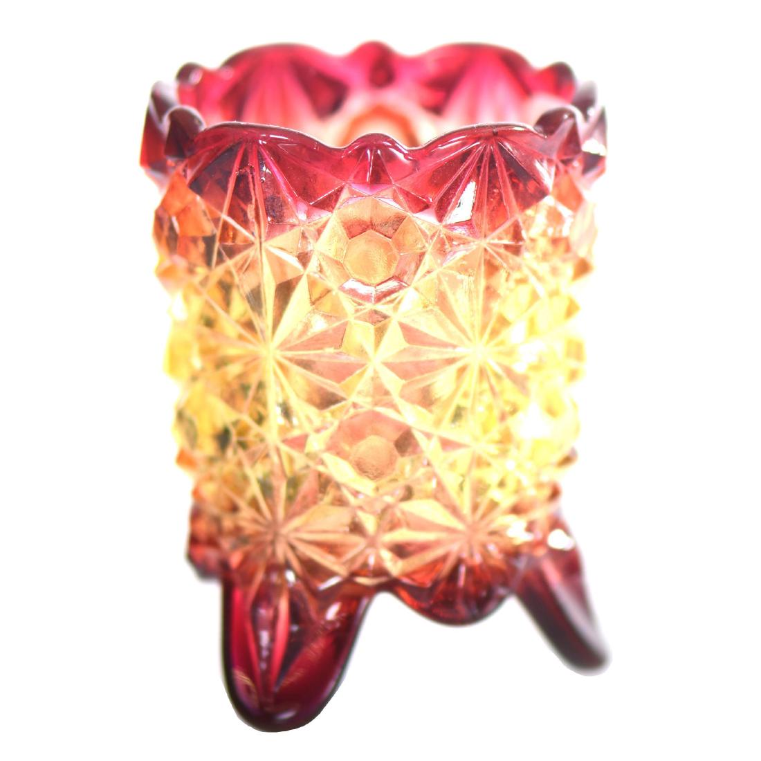 Amberina Pattern Glass Toothpick Holder - 3" (1 of 1)