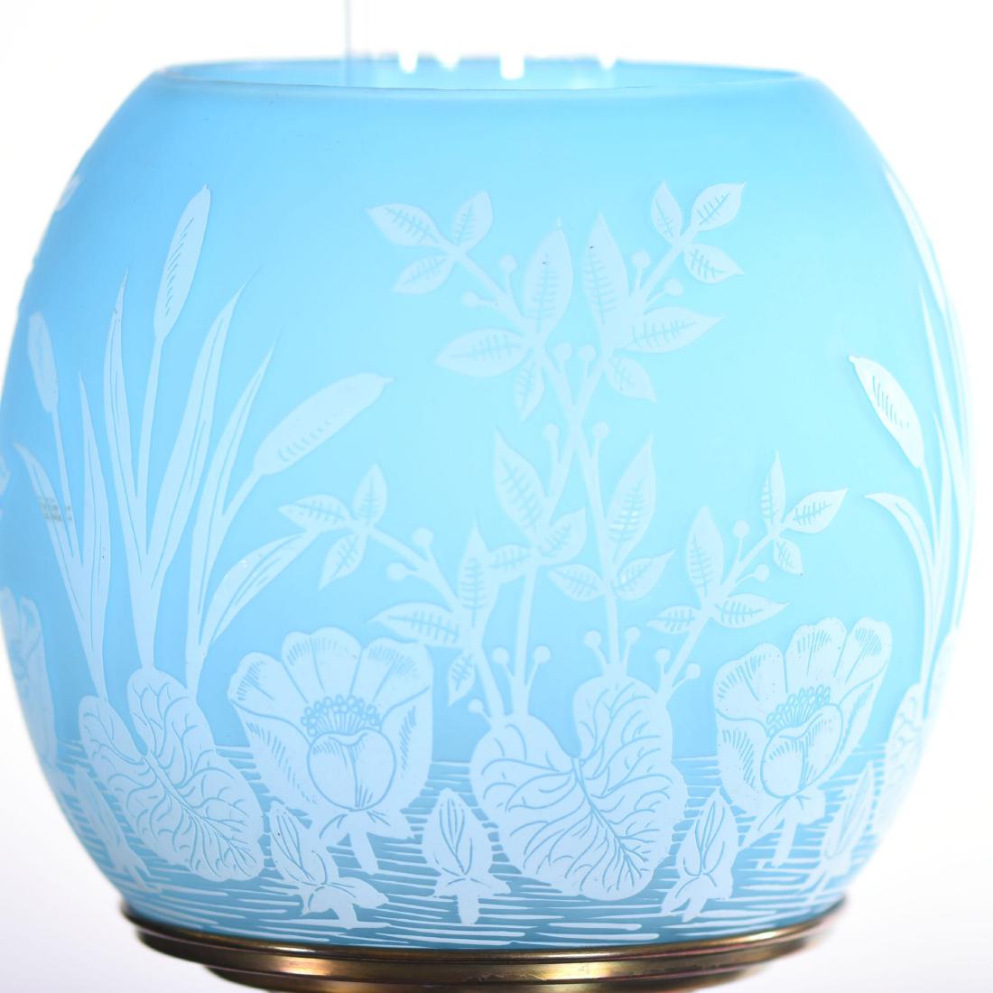 Art Glass Kerosene Banquet Lamp - 23.5" (1 of 4)