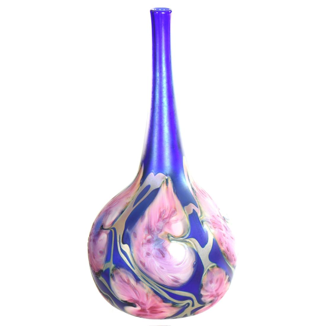 Lotton Contemporary Art Glass Vase - 11.25" X 5.5" (1 of 3)