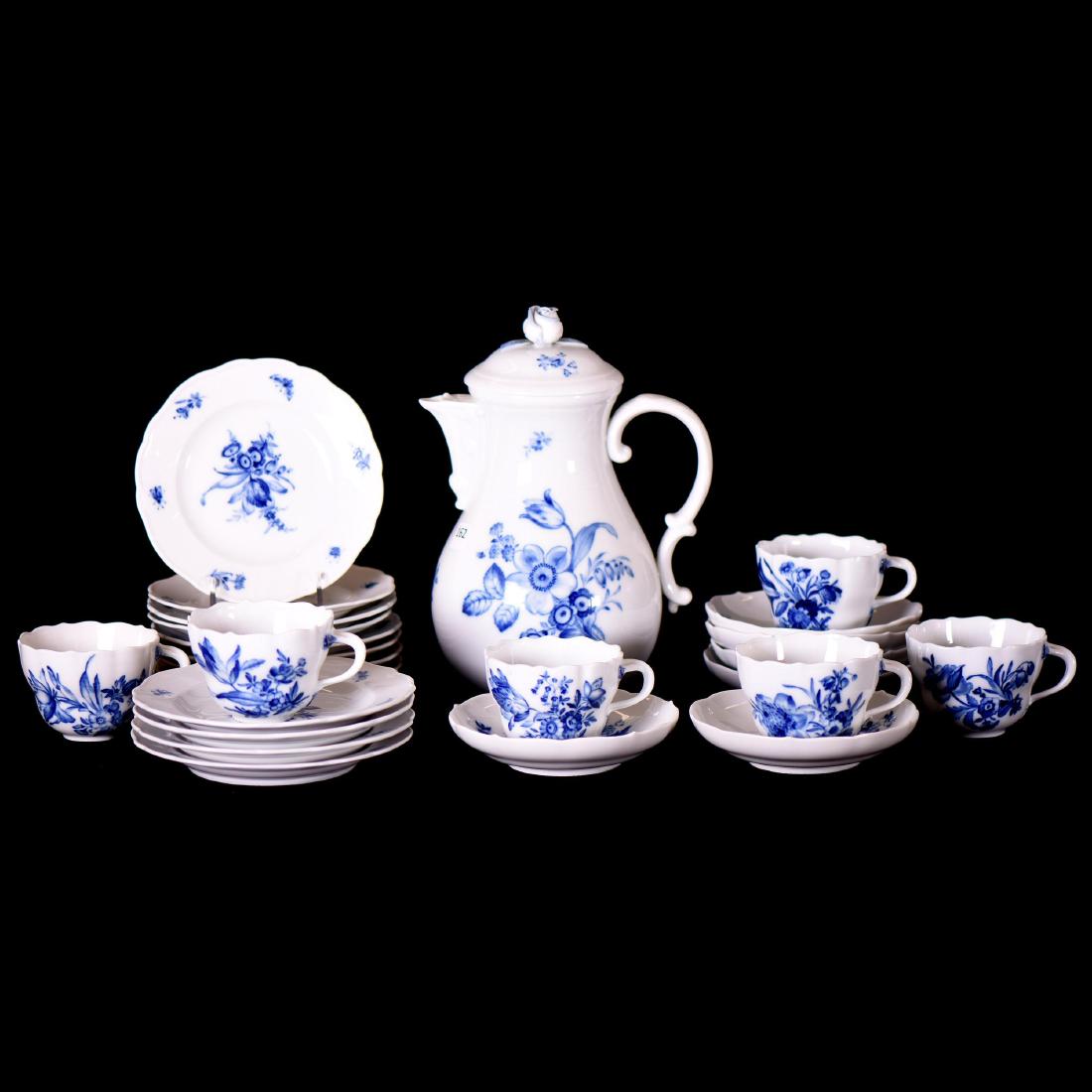 Meissen Chocolate Set - Blue Crossed Swords Mark (1 of 3)