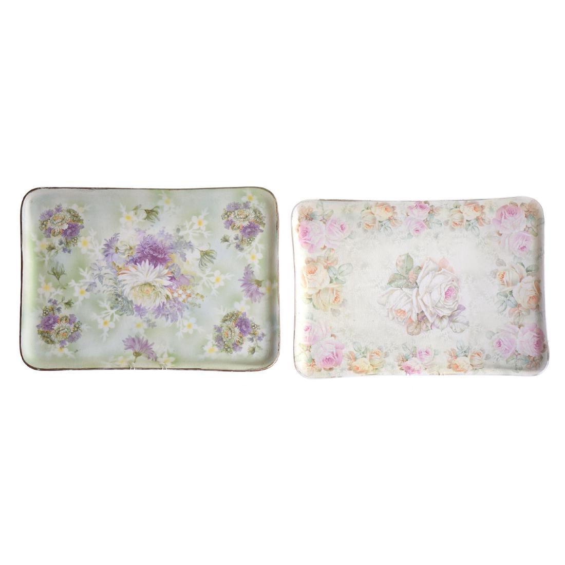 (2) Royal Bayreuth (Blue Mark) Rose Tapestry Items (1 of 2)