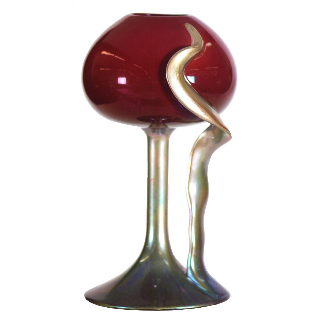 Marked Zsolnay Art Pottery Vase - 7.75" X 4" (1 of 3)