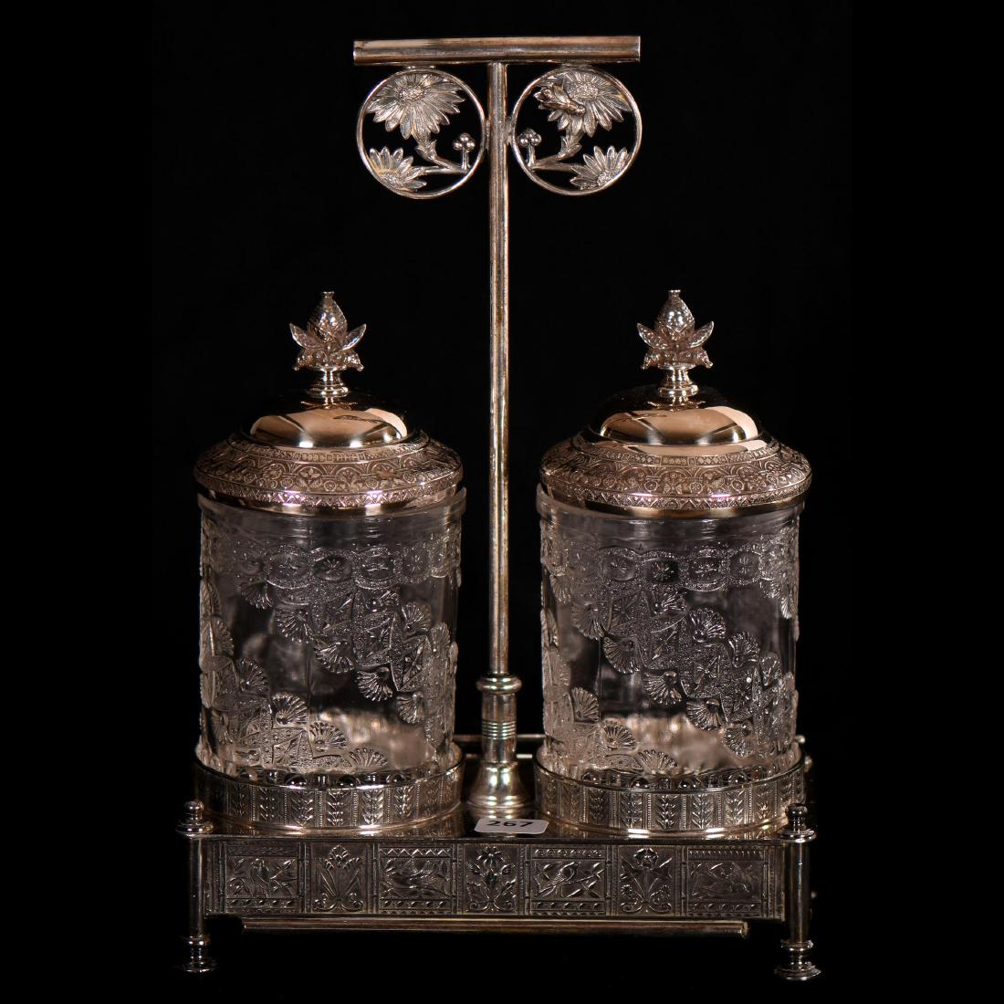 Double Victorian Pickle Castor - 11.5" X 8" (1 of 2)