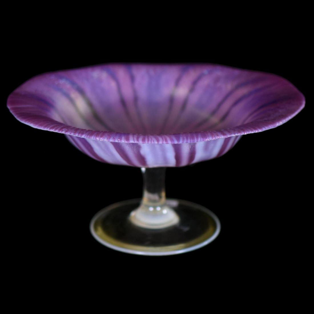 Tiffany Art Glass Compote - 3.25" X 7" (1 of 4)