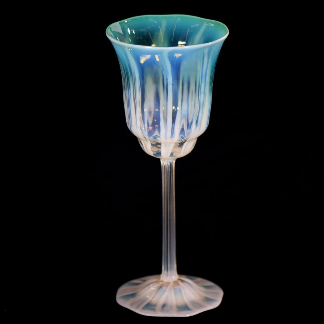 Tiffany Art Glass Goblet - 8.5" X 3.625" (1 of 3)
