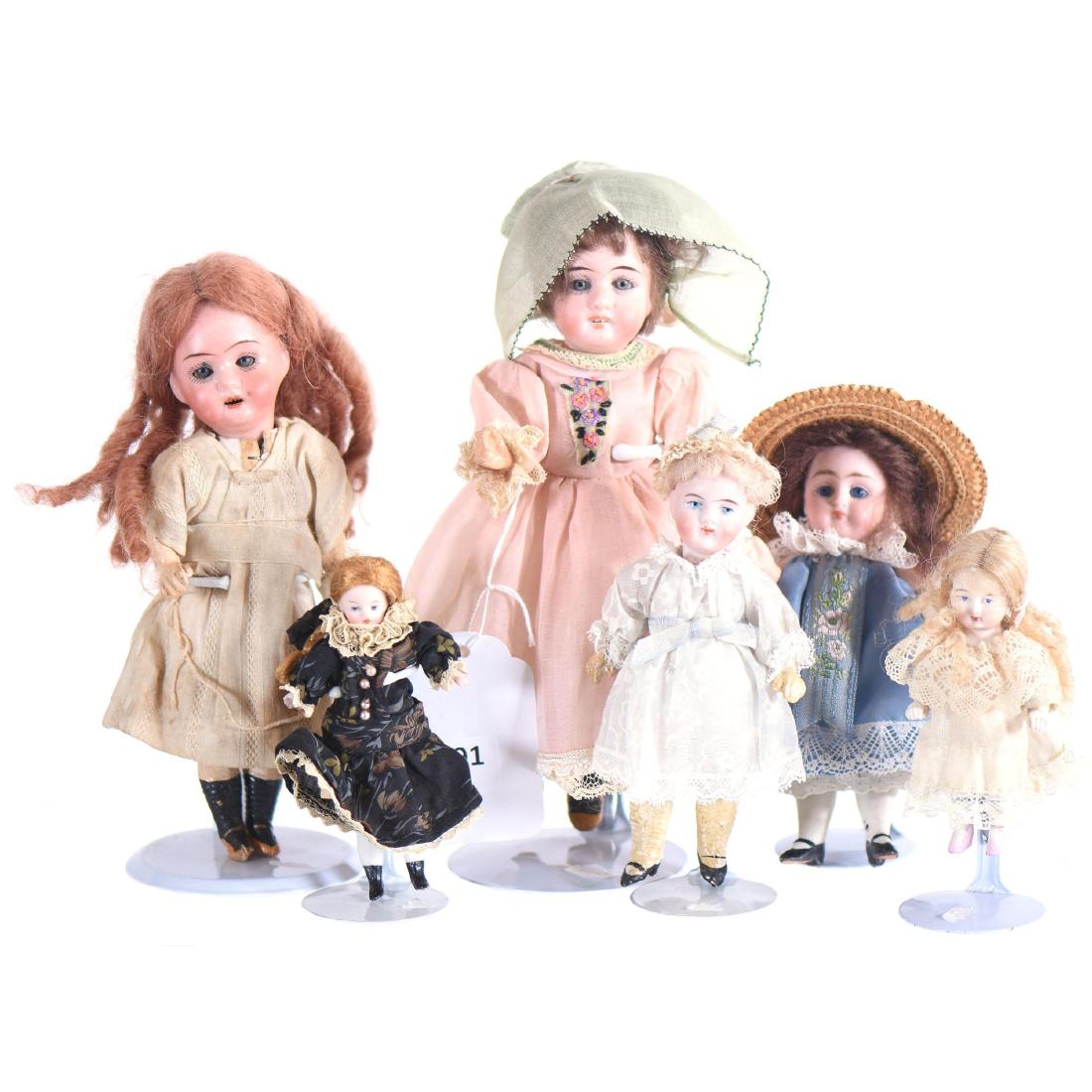 (6) Bisque Head Dolls (1 of 4)