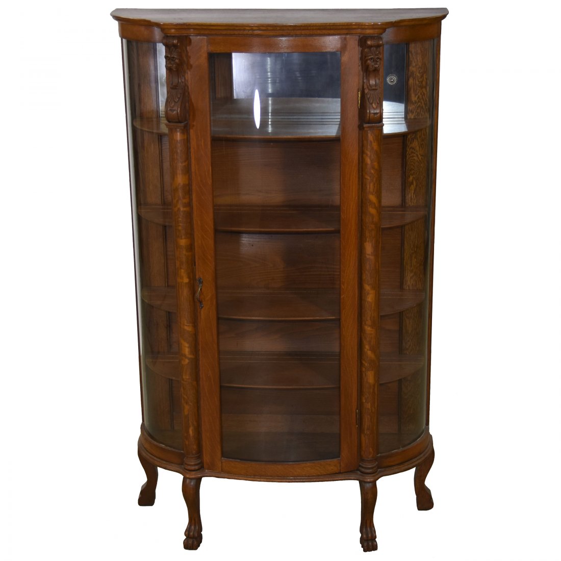 Oak China Cabinet - 64.5" X 38" X 13.5" (1 of 2)