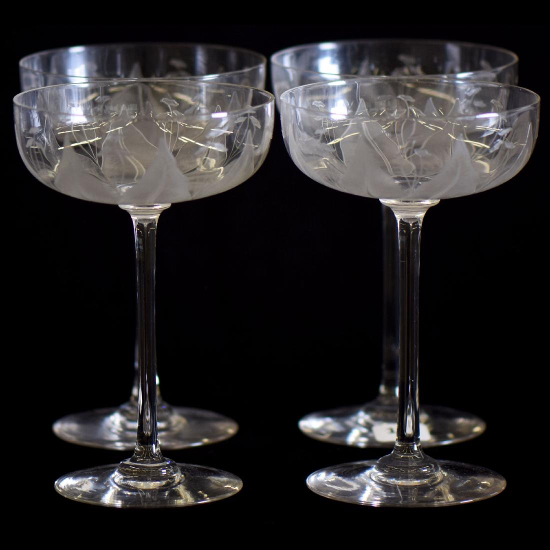 (4) Dorflinger Champagnes - ABCG - 6" (1 of 4)