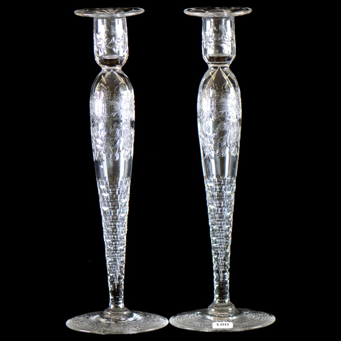 Pair Candlestick Holders - ABCG - 14" (1 of 4)