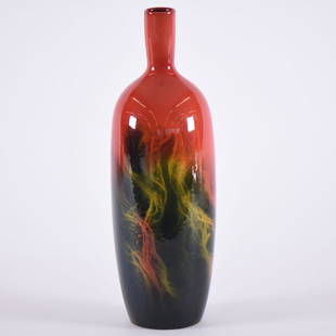 Vase - Royal Doulton Flambe Veined #1617 - 13.5": Vase - Royal Doulton Flambe Veined #1617 - 13.5" - Excellent Color and Veining - to Ensure Every Item Sells, We Have Placed Low Starting Bids on Every Item, and All Items Will Sell Without Reserve.