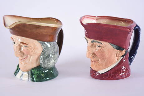 (2) Royal Doulton Toby Mugs: (2) Royal Doulton Toby Mugs -(1) 6.75" Titled "Vicar of Bray" - (1) 6.5" Titled "The Cardinal" - to Ensure Every Item Sells, We Have Placed Low Starting Bids on Every Item, and All Items Will Sell Wit