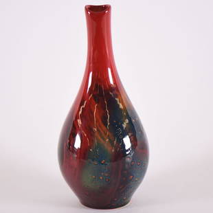 Vase - Royal Doulton Flambe Veined #1612 - 7.75": Vase - Royal Doulton Flambe Veined #1612 - 7.75" -Nice Colors - to Ensure Every Item Sells, We Have Placed Low Starting Bids on Every Item, and All Items Will Sell Without Reserve.