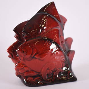 Figurine - Royal Doulton Flambe - 6.25" X 6": Figurine - Royal Doulton Flambe - 6.25" X 6" - Four Fish - to Ensure Every Item Sells, We Have Placed Low Starting Bids on Every Item, and All Items Will Sell Without Reserve.