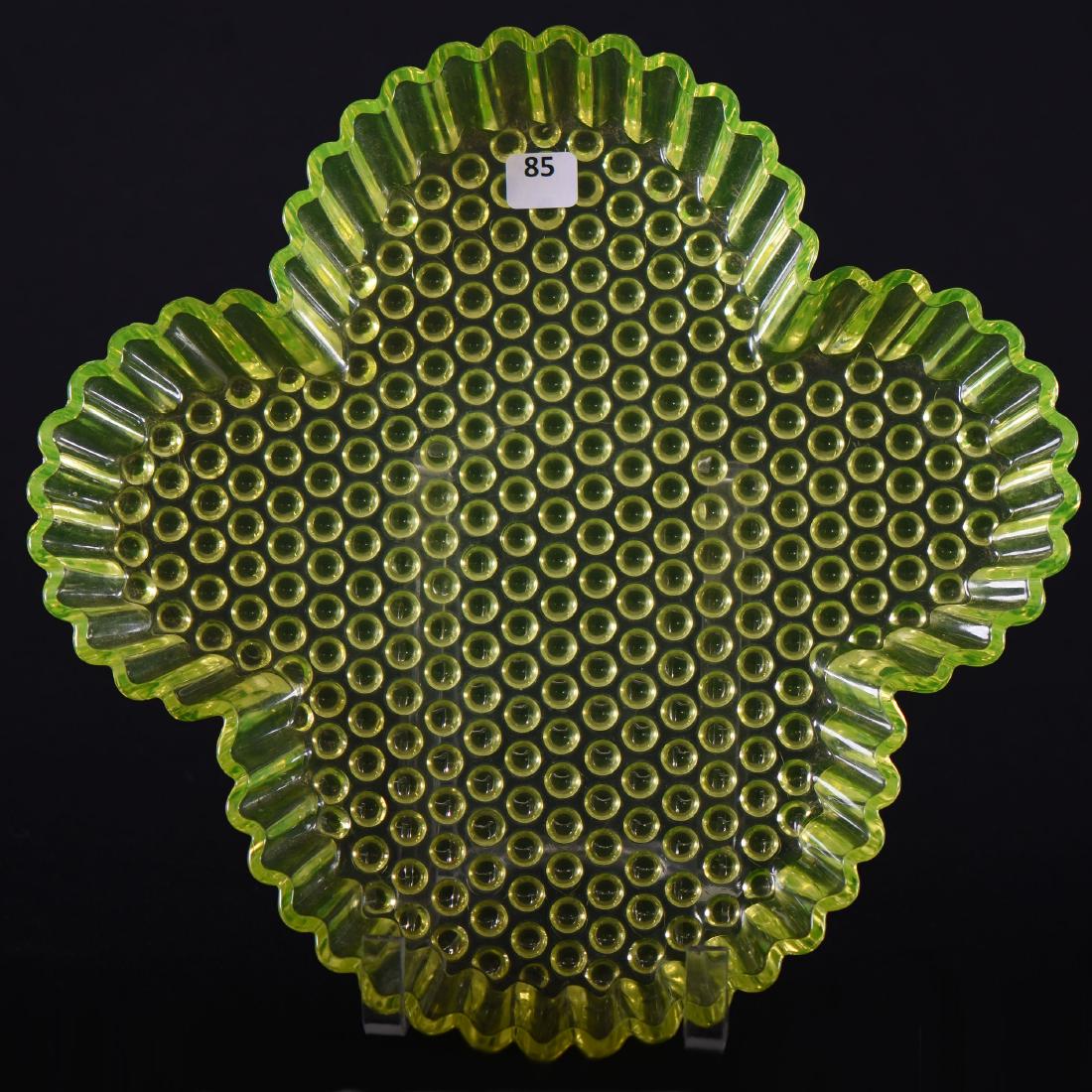 Tray - Vaseline Art Glass - 12.5" X 12.75" (1 of 2)