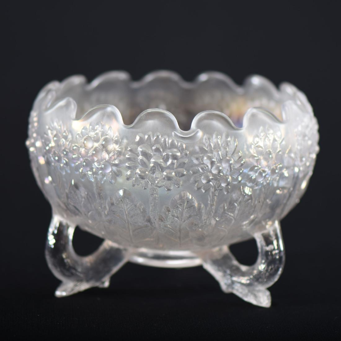 Footed Rose Bowl - Carnival Glass - 4" X 5.5" (1 of 2)