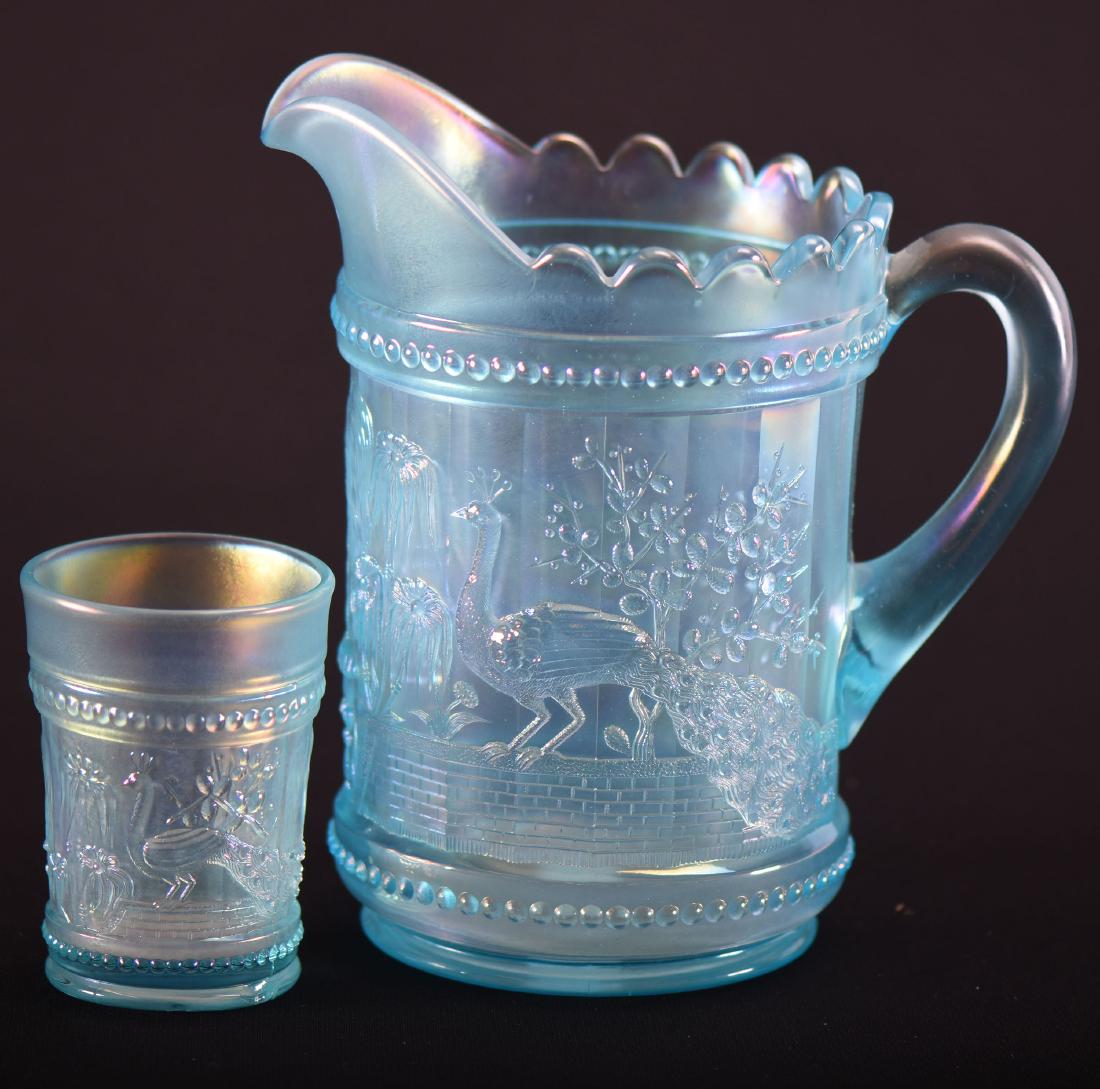 Water Pitcher & Tumbler - Carnival Glass - 8.75" (1 of 3)