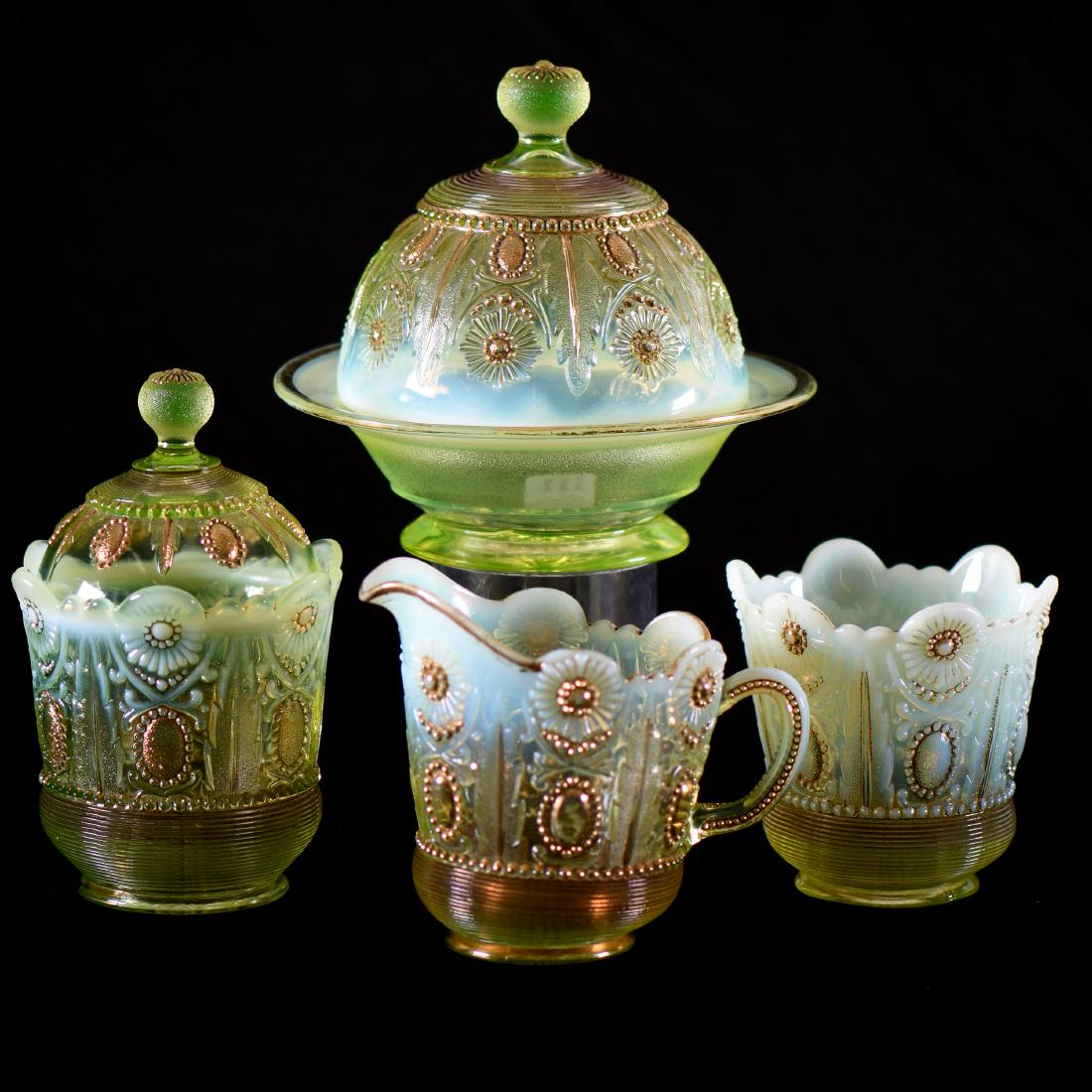 Table Set - Vaseline Opalescent (1 of 2)