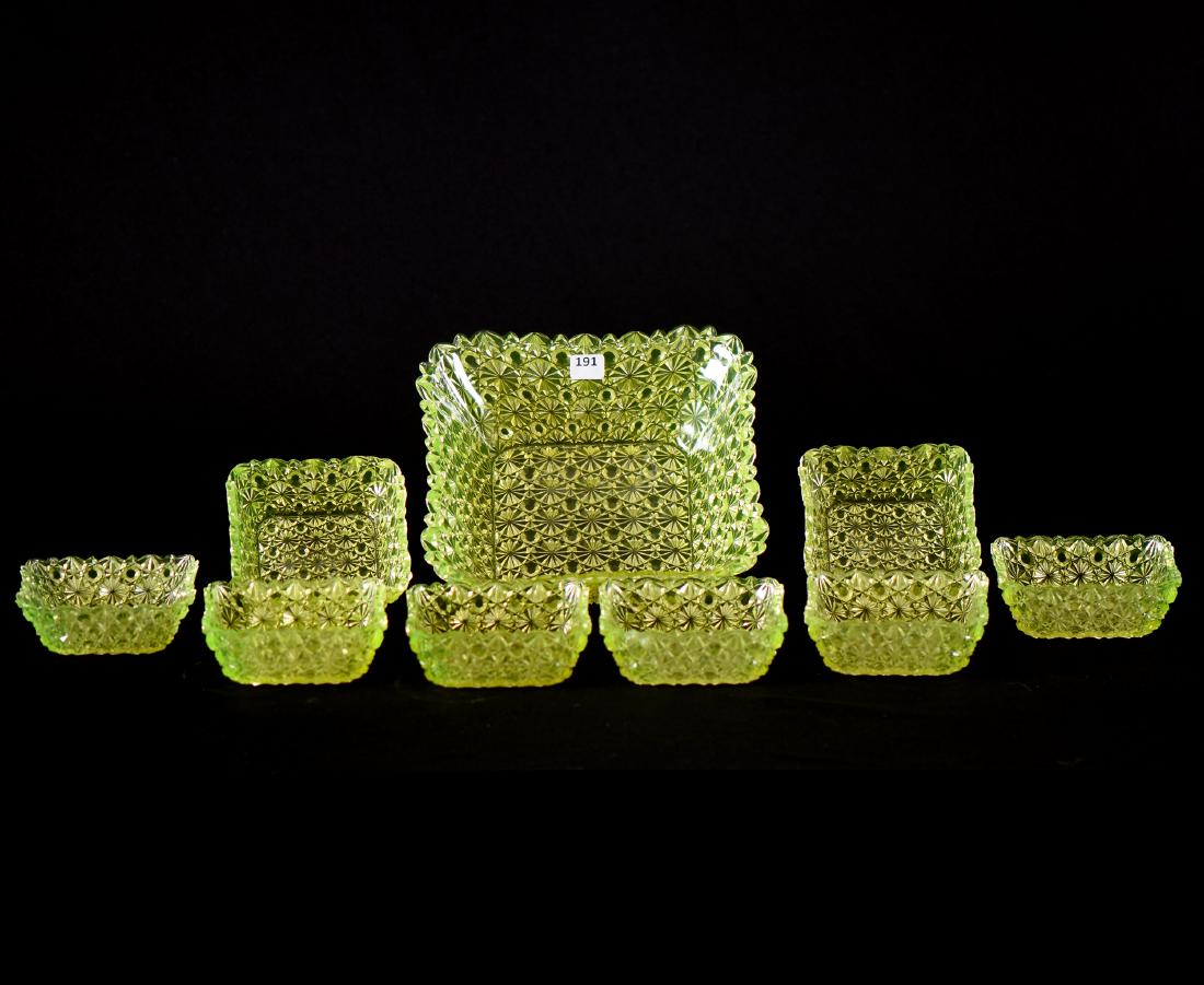 Berry Set - Vaseline Art Glass - 2.75"X8.25" Master (1 of 2)