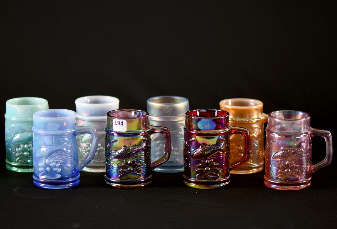 (8) Mugs - Modern Carnival Glass - 4.25" (1 of 4)