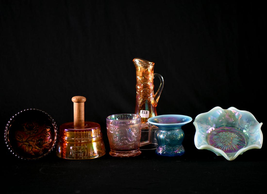 (13) Modern Carnival Glass Items (1 of 3)