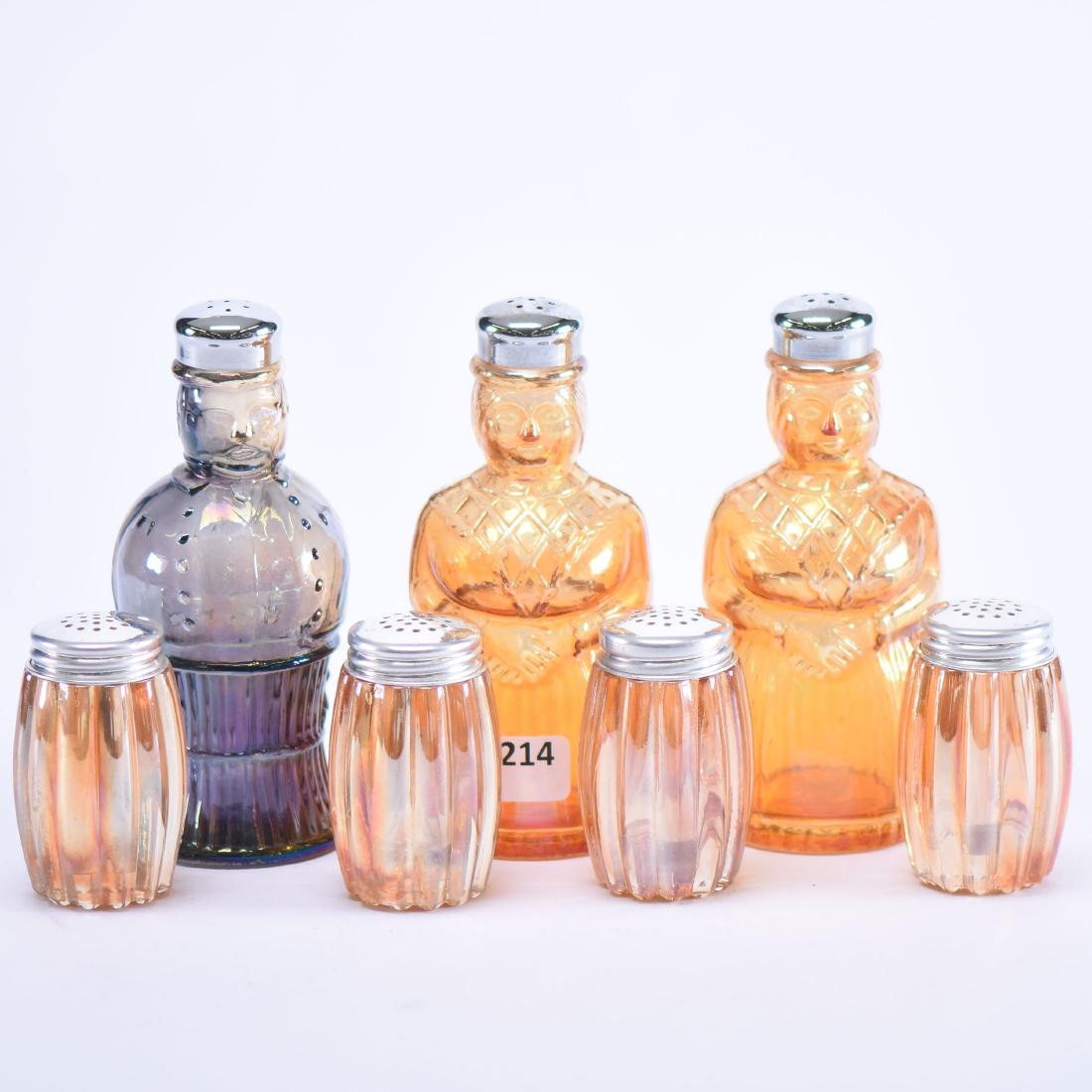 (7) Modern Carnival Glass Salt & Pepper Shakers (1 of 2)