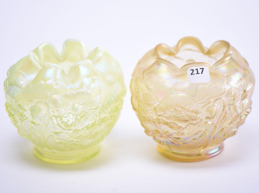 (2) Rosebowls - Modern Carnival Glass - 4.5" X 5" (1 of 3)