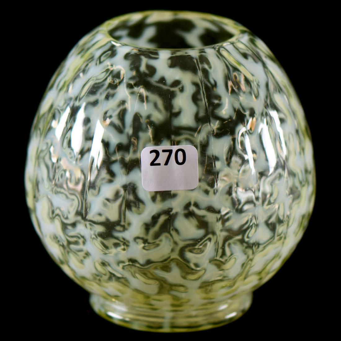 Rose Bowl - Vaseline Opalescent - 4.75" (1 of 2)