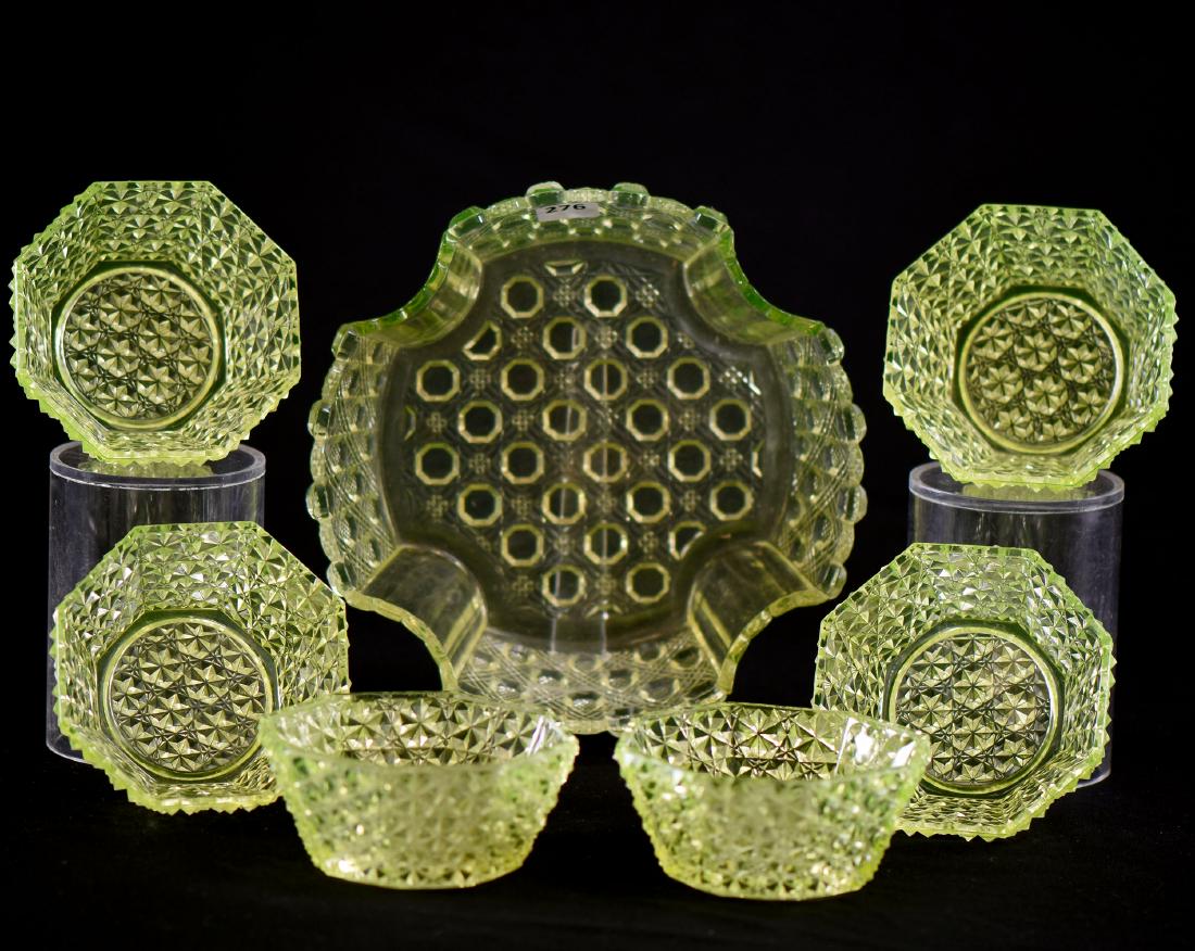 Berry Set - Vaseline Glass - 2.25"X7.75" Master (1 of 2)