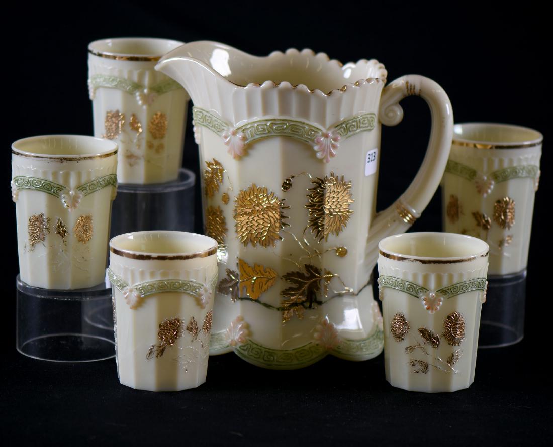 Water Set - Custard Glass - 8.25" Pitcher (1 of 4)