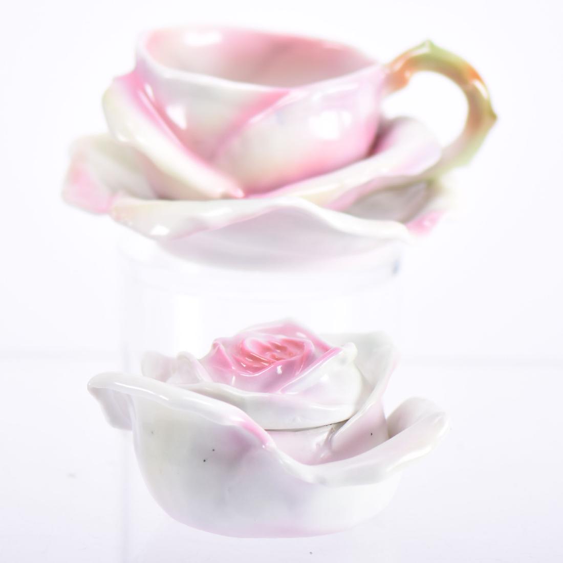 (2) Figural Rose Items - Royal Bayreuth Blue Mark (1 of 2)