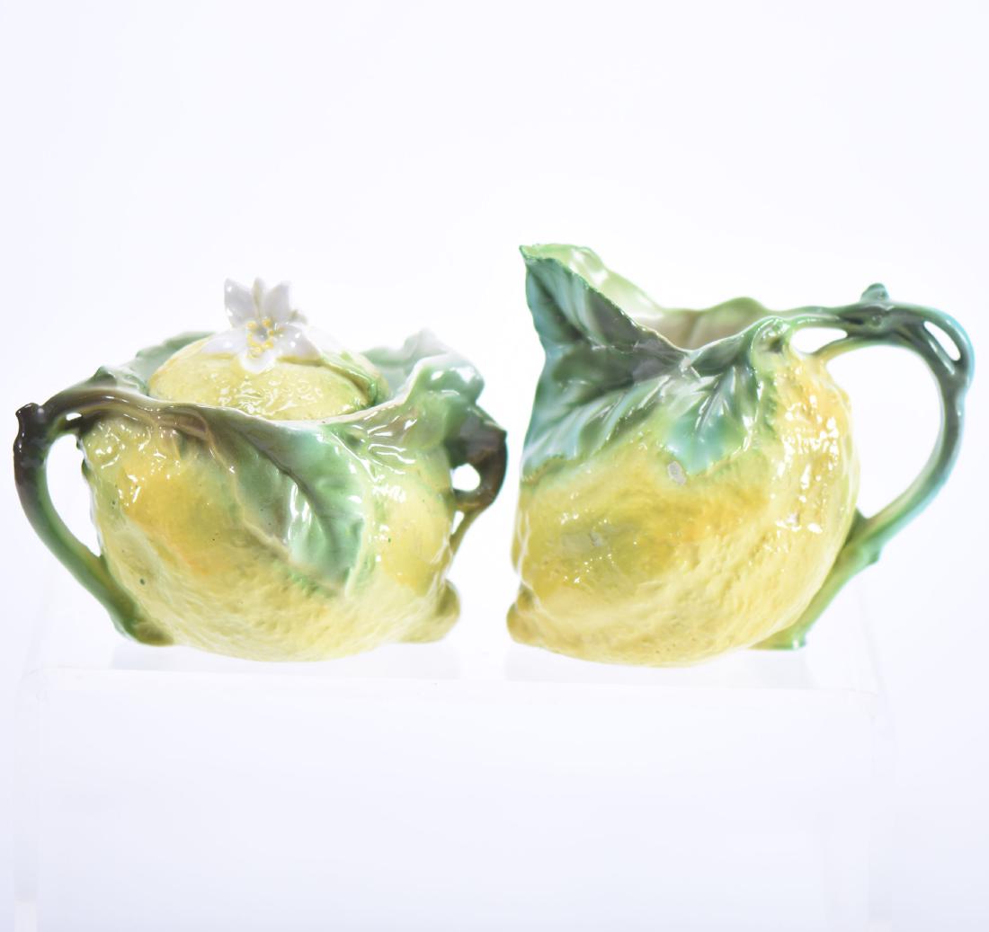 Figural Creamer & Sugar - Royal Bayreuth Blue Mark: Figural Creamer & Sugar - Royal Bayreuth Blue Mark - Lemon - Yellow - to Ensure Every Item Sells, We Have Placed Low Starting Bids on Every Item, and All Items Will Sell Without Reserve.