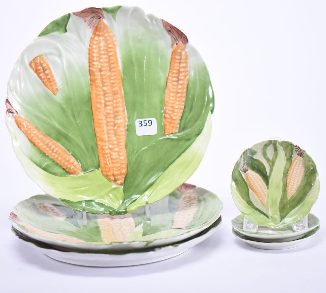(6) Plates - Unmarked Royal Bayreuth: (6) Plates - Unmarked Royal Bayreuth - (3) 8.75" - (3) 3.5" - Embossed Corn Mold - to Ensure Every Item Sells, We Have Placed Low Starting Bids on Every Item, and All Items Will Sell Without Reserve.