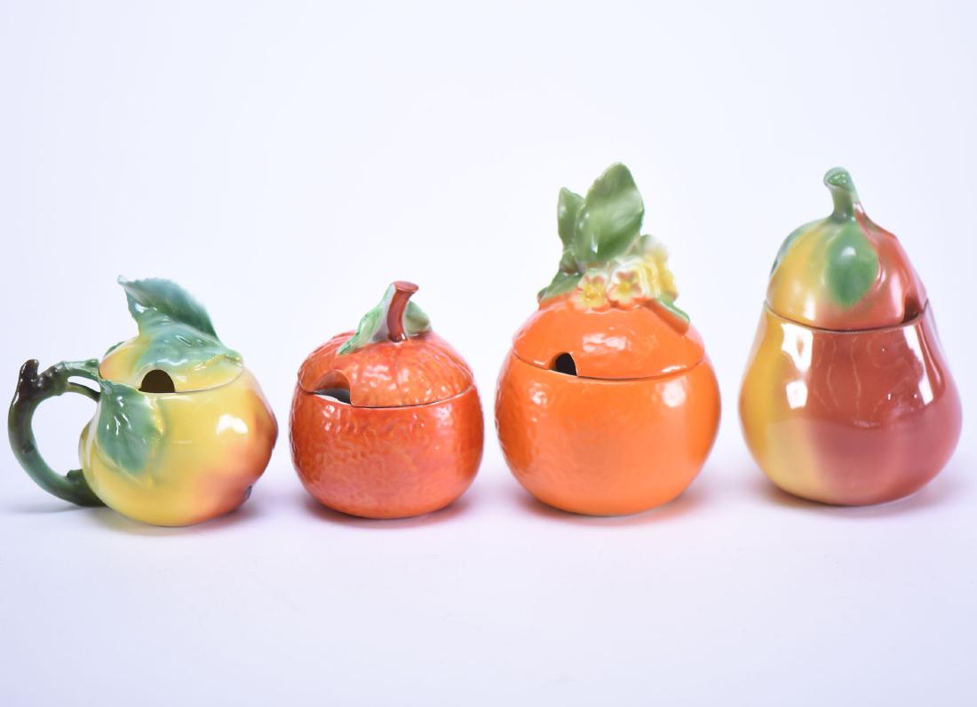 (4) Figural Covered Jars-Germany & Bayreuth Style (1 of 2)