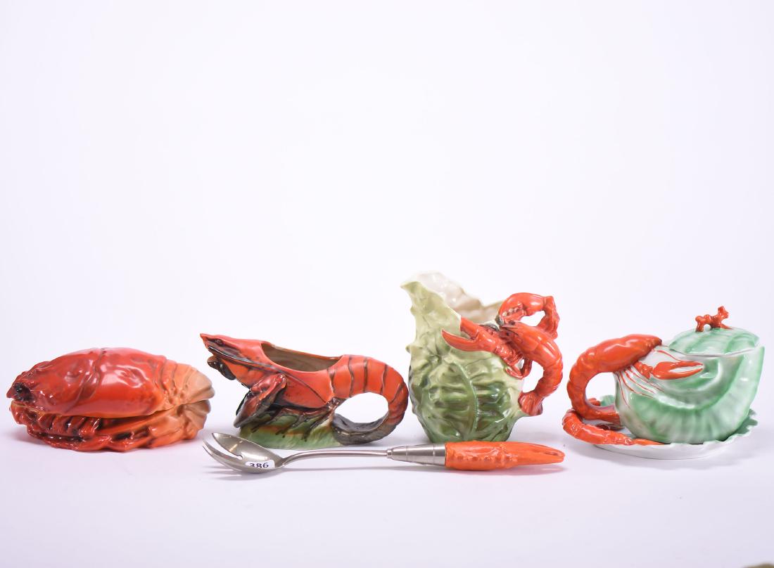 (8) Royal Bayreuth & Germany Figural Lobster Items (1 of 3)